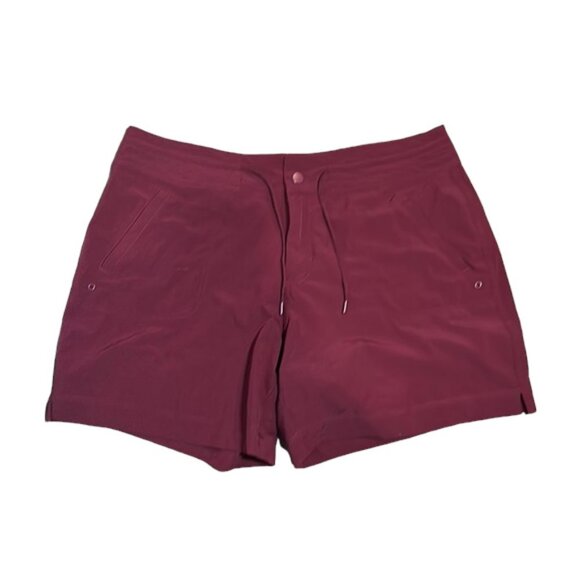 Athletic shorts size 16/18 maroon tie and zip waist - Picture 1 of 3